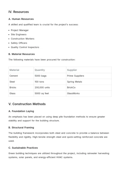 Free Construction Technical Report Template to Edit Online