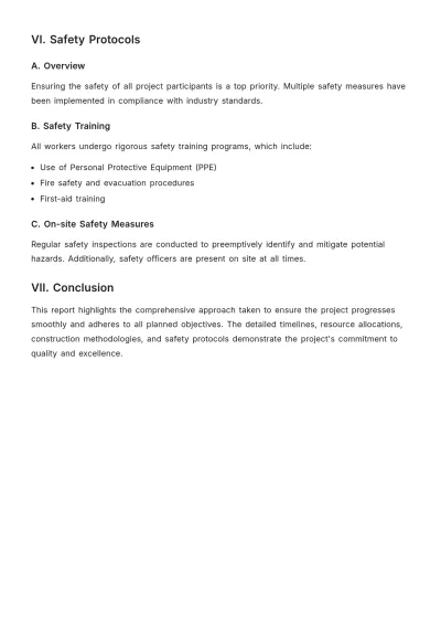 Free Construction Technical Report Template to Edit Online