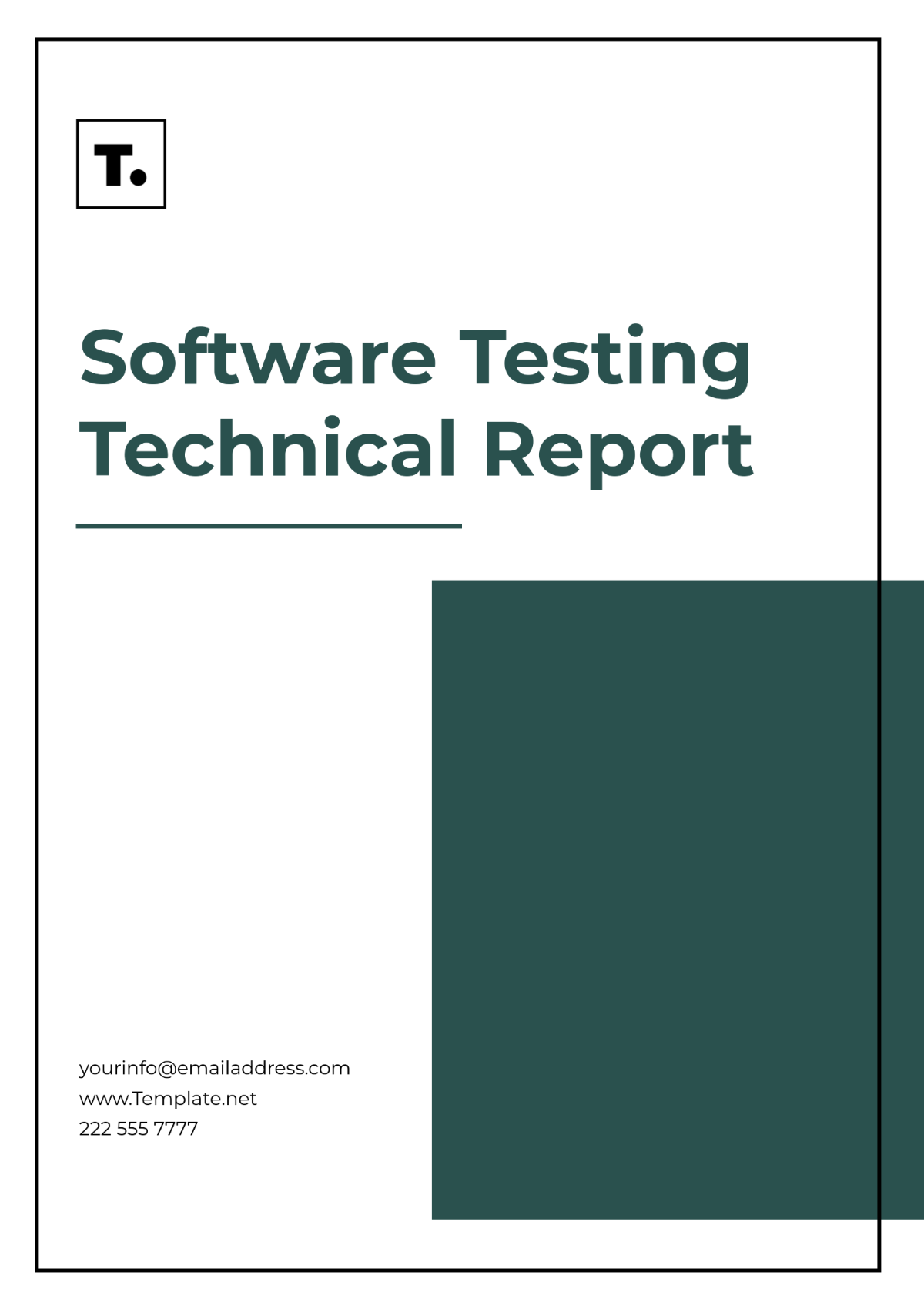 Software Testing Technical Report Template - Edit Online & Download