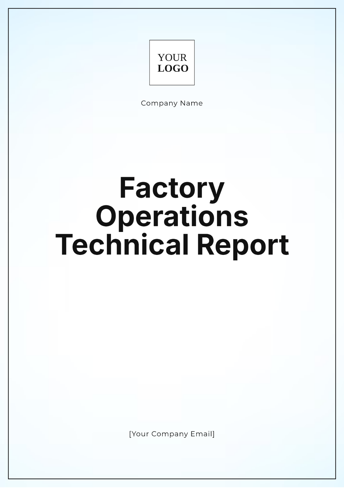 Factory Operations Technical Report Template - Edit Online & Download