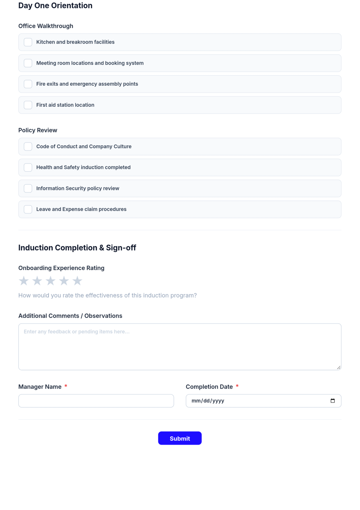 Free Professional Induction Program Checklist Template & AI Maker Free Professional Induction Program Checklist Template & AI Maker