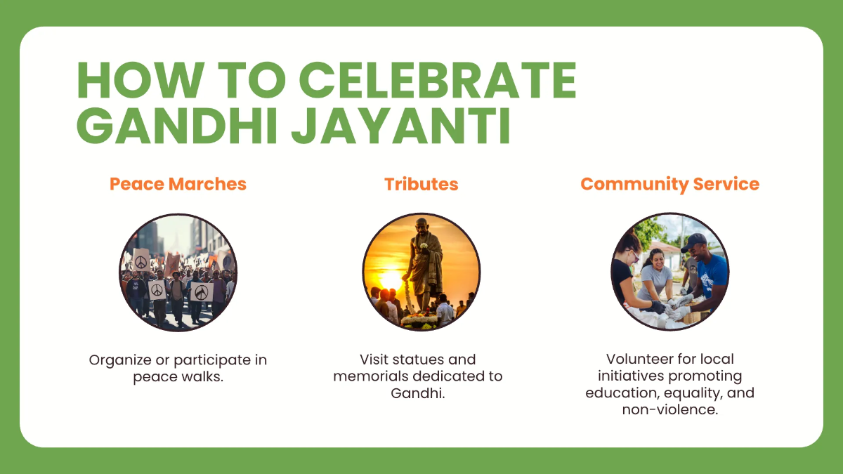 Free Gandhi Jayanti Presentation Template to Edit Online