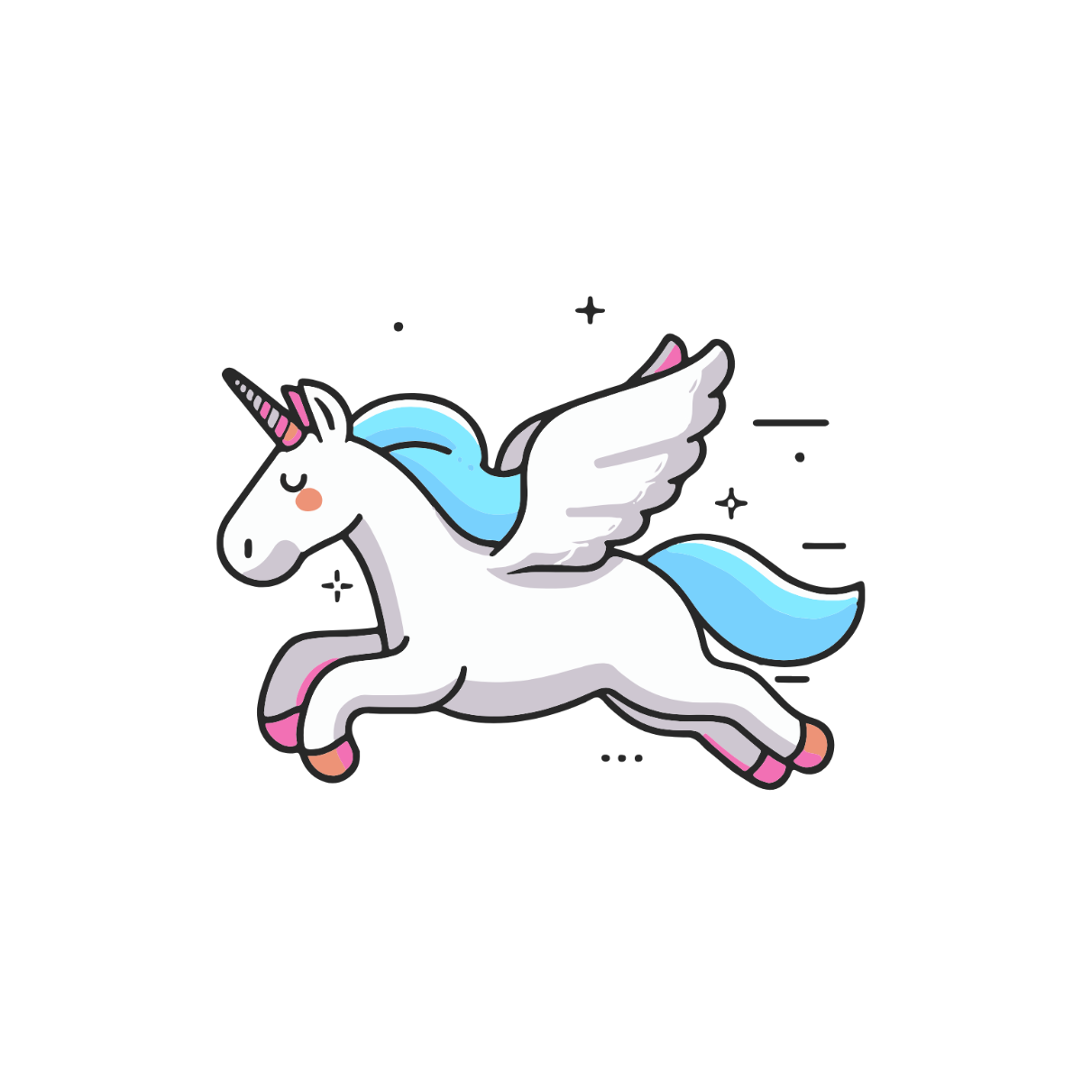 Flying Unicorn Clipart