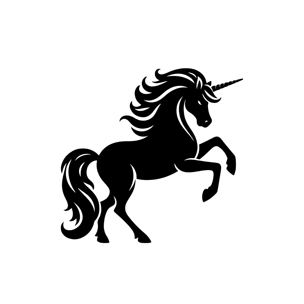 Unicorn Silhouette Clipart