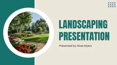 Free Landscaping Presentation Template to Edit Online