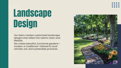 Free Landscaping Presentation Template to Edit Online