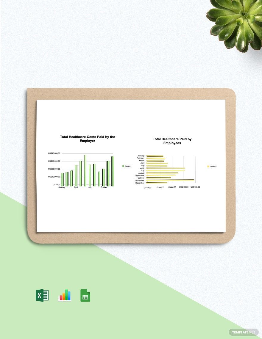 Healthcare Costs Per Employee Dashboard Template