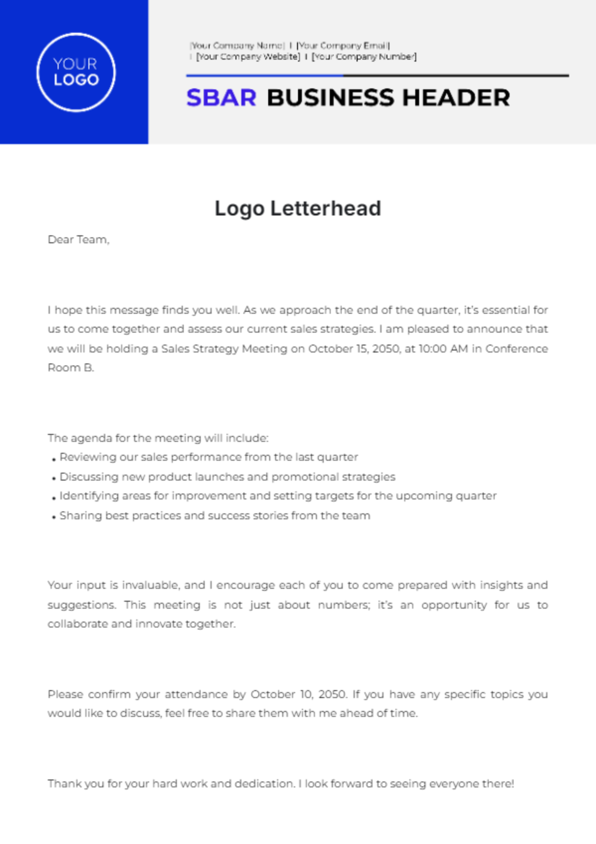 Logo Letterhead Template