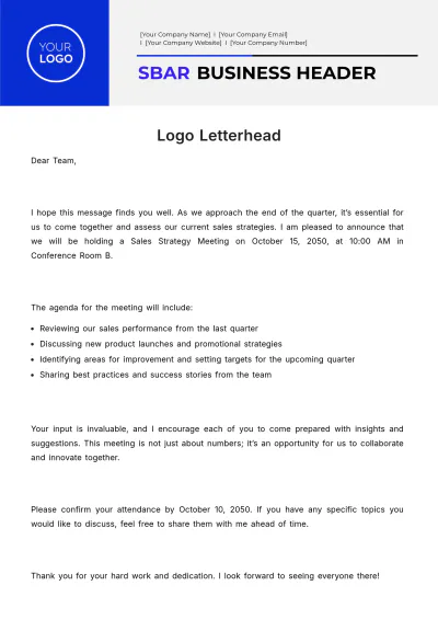 Free Logo Letterhead Template to Edit Online