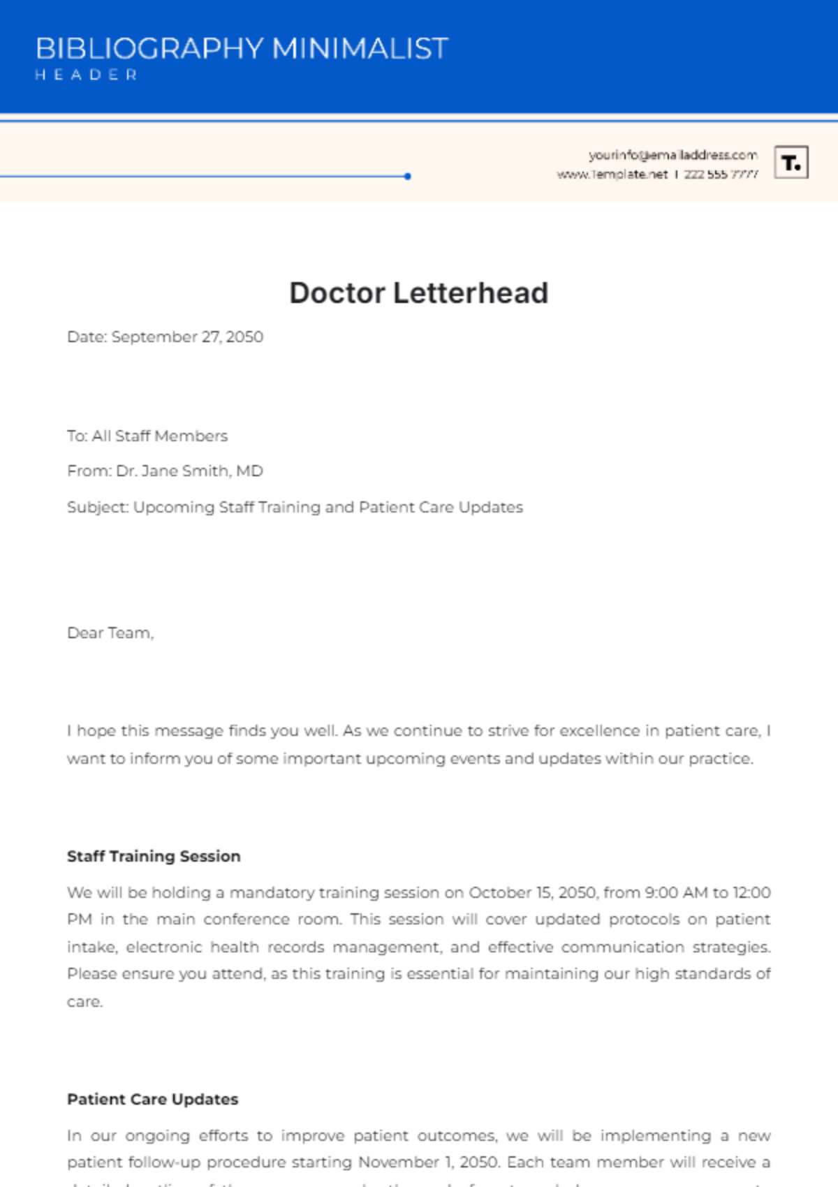 Doctor Letterhead Template