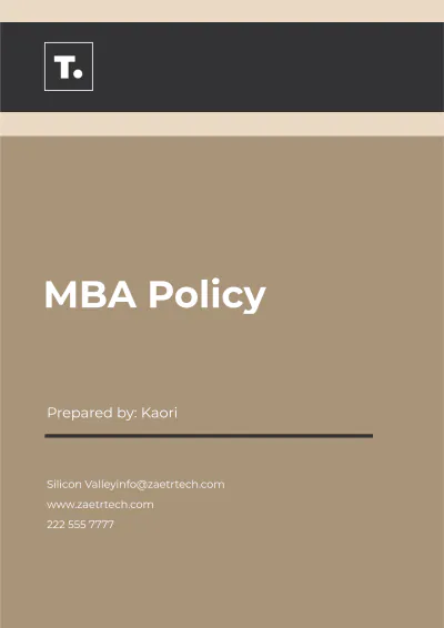 Free MBA Policy Template to Edit Online