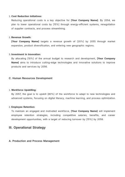 Free MBA Operations Plan Template to Edit Online