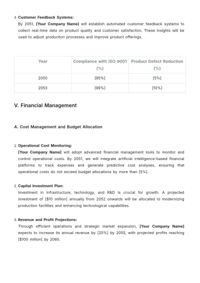 Free MBA Operations Plan Template to Edit Online