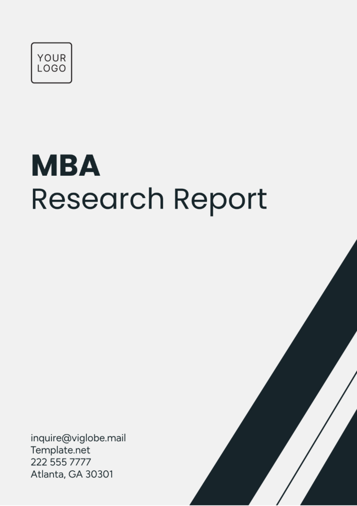 Free MBA Research Report Template to Edit Online