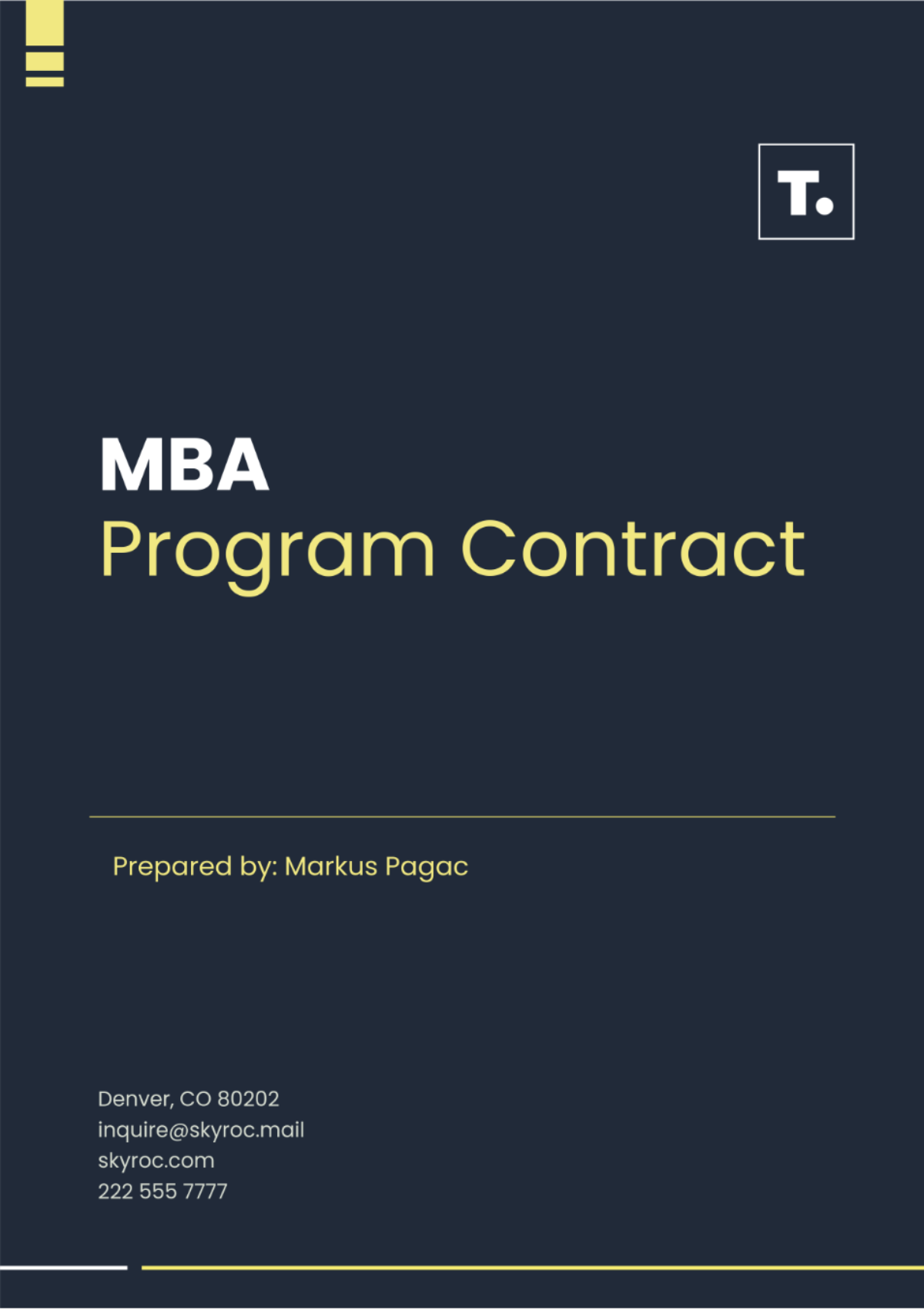 MBA Contract Template - Edit Online & Download