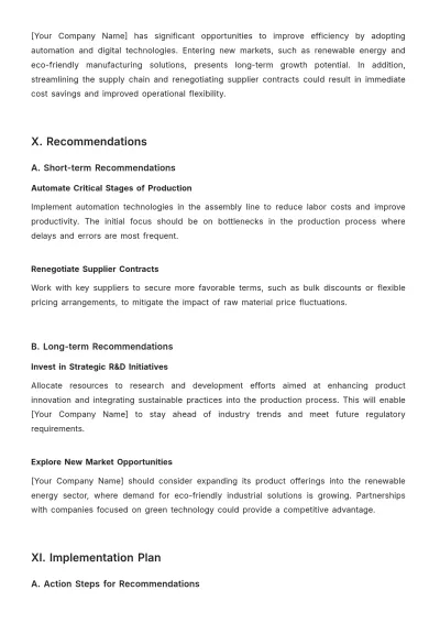 Free MBA Report Template to Edit Online