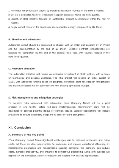 Free MBA Report Template to Edit Online