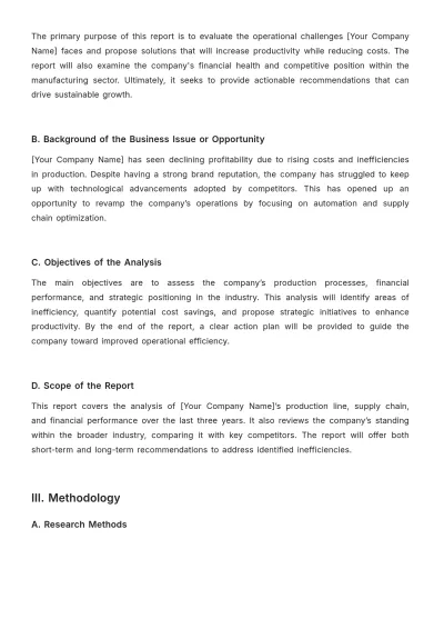 Free MBA Report Template to Edit Online