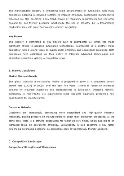 Free MBA Report Template to Edit Online