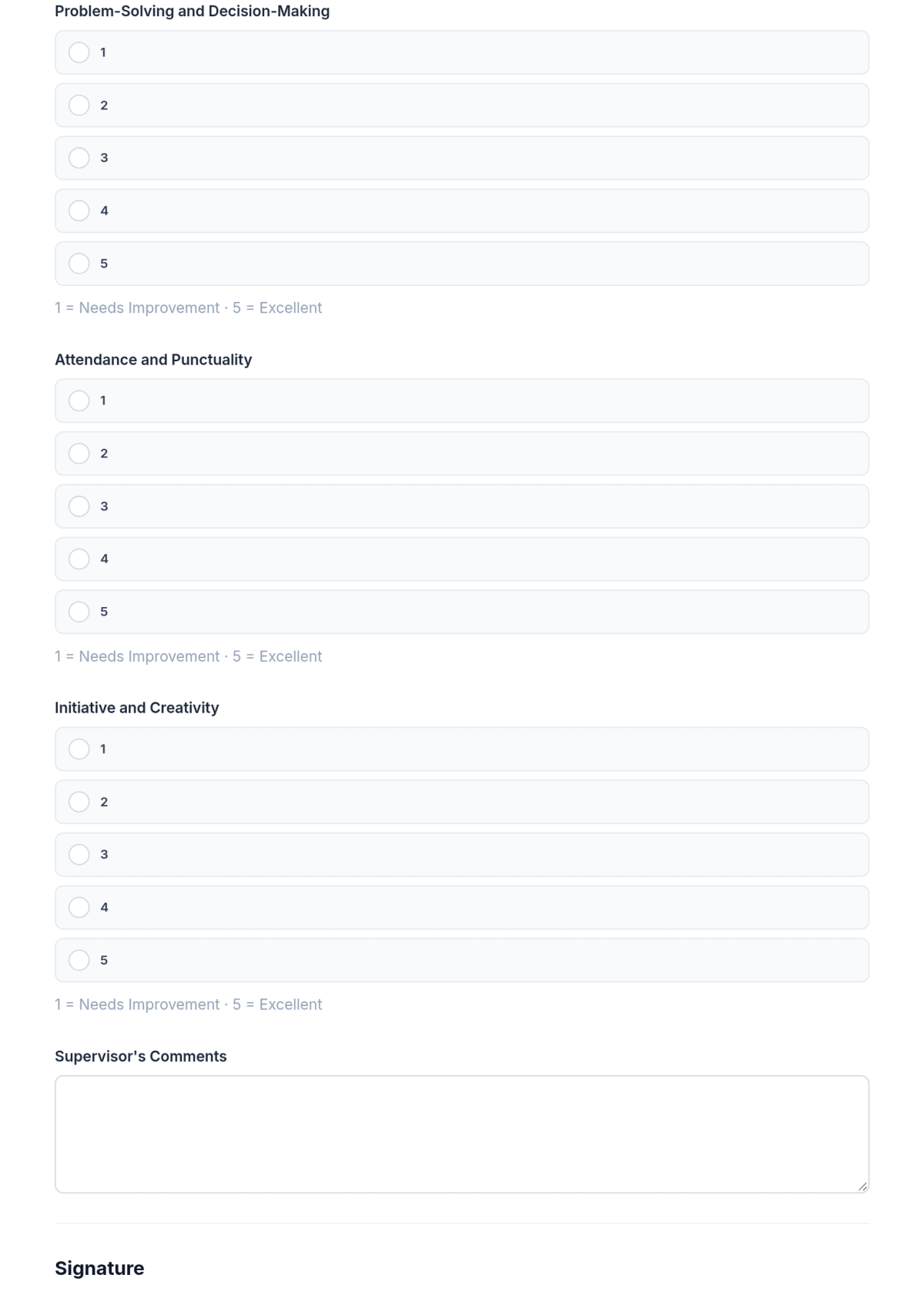 Free HR Employee Appraisal Form Template & AI Maker