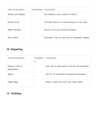 Free Baby Registry Template to Edit Online