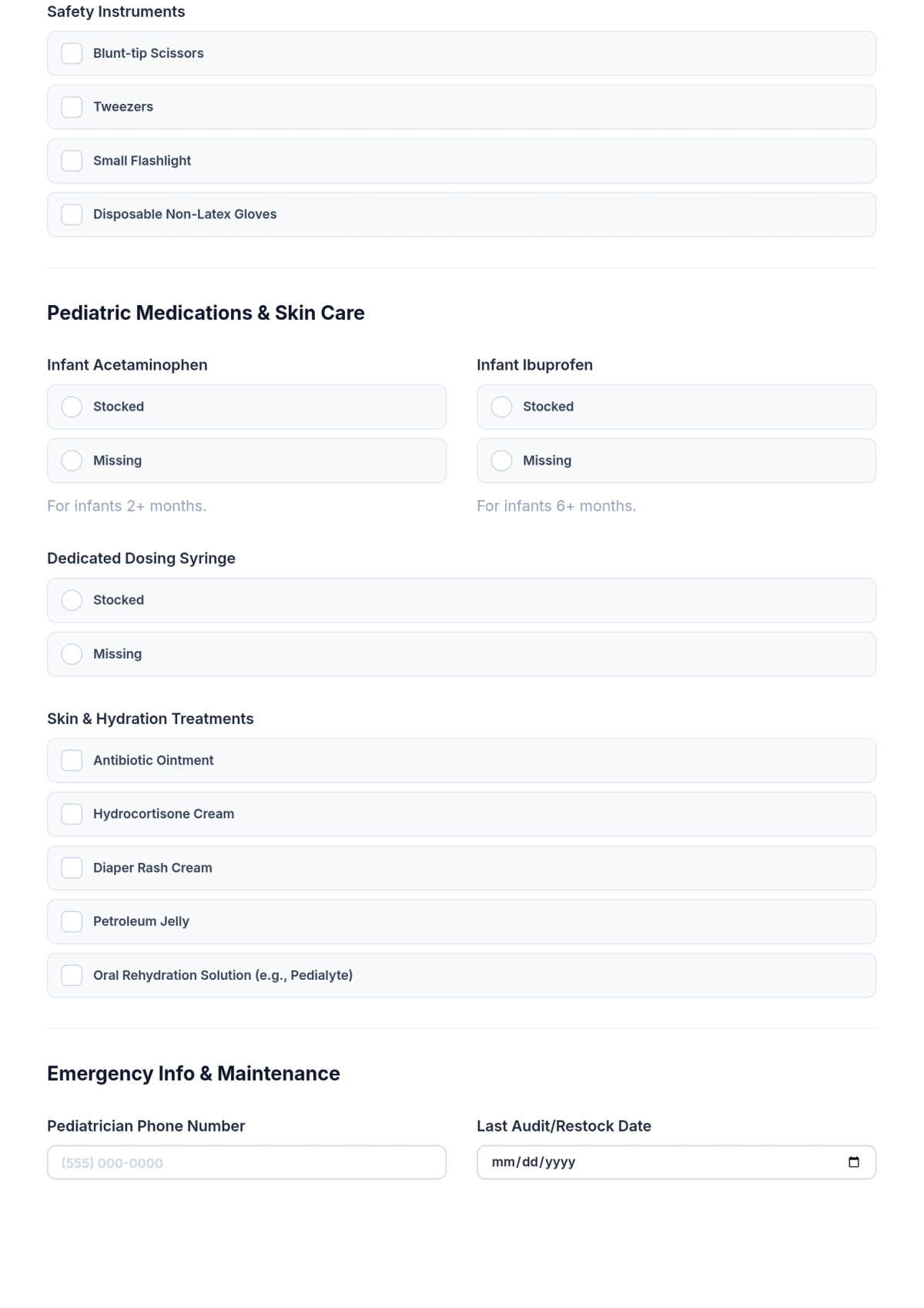 Free Baby's First Aid Checklist Design Template & AI Maker Free Baby's First Aid Checklist Design Template & AI Maker