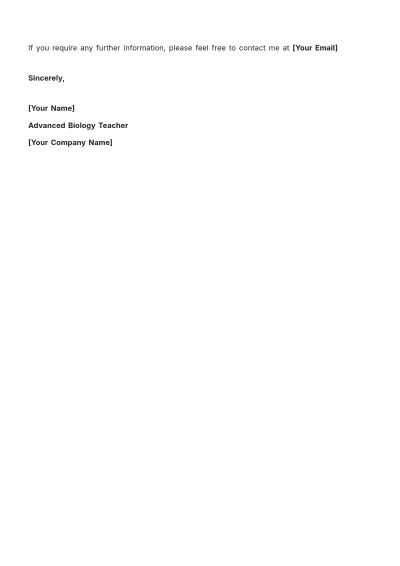 Free Teacher Recommendation Letter Template to Edit Online