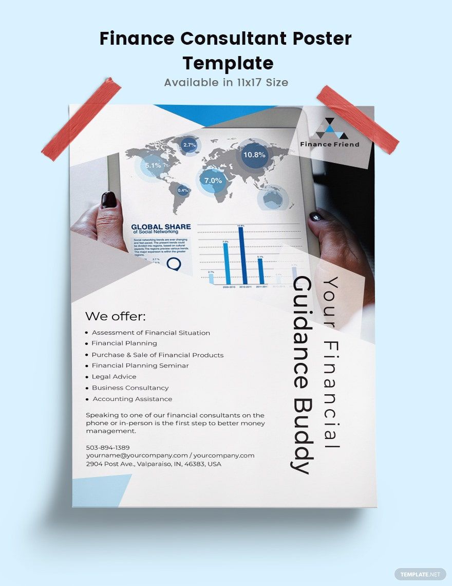 Free Finance Consultant Poster Template