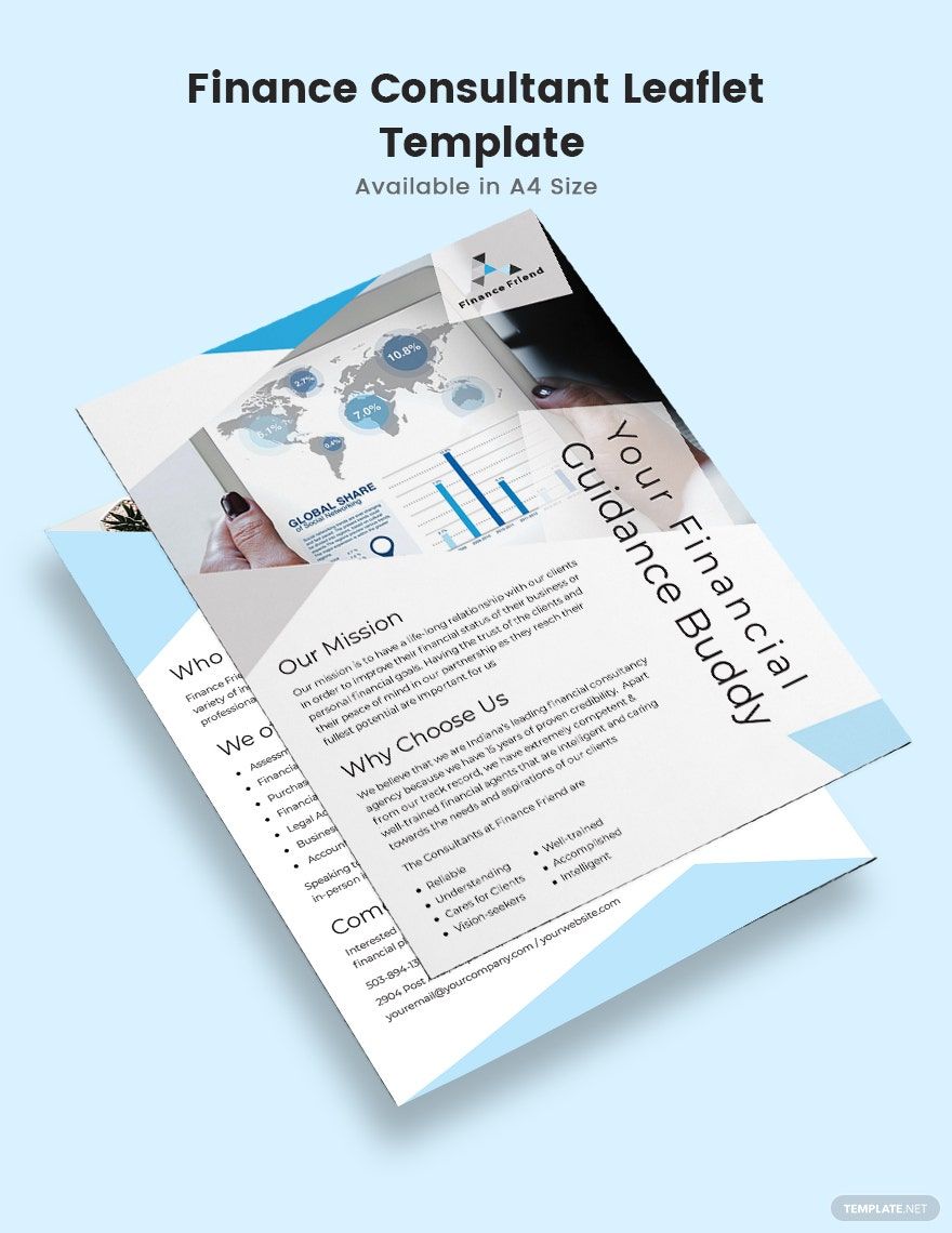 Finance Consultant Leaflet Template