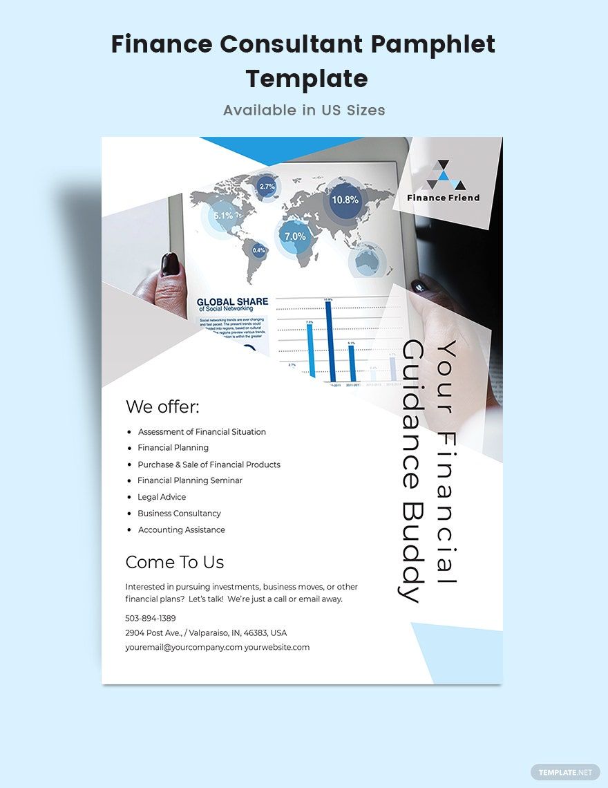 Finance Consultant Pamphlet Template