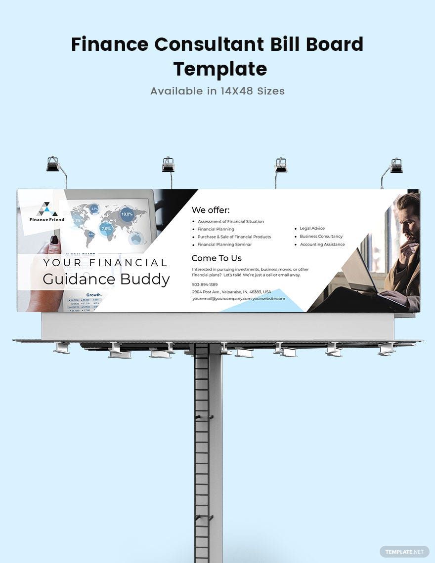 Finance Consultant Billboard Template