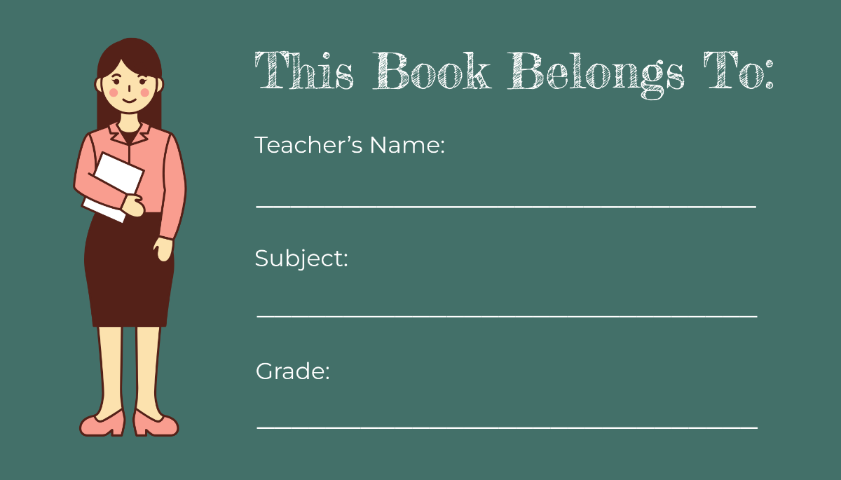 Professional Book Label for Teachers