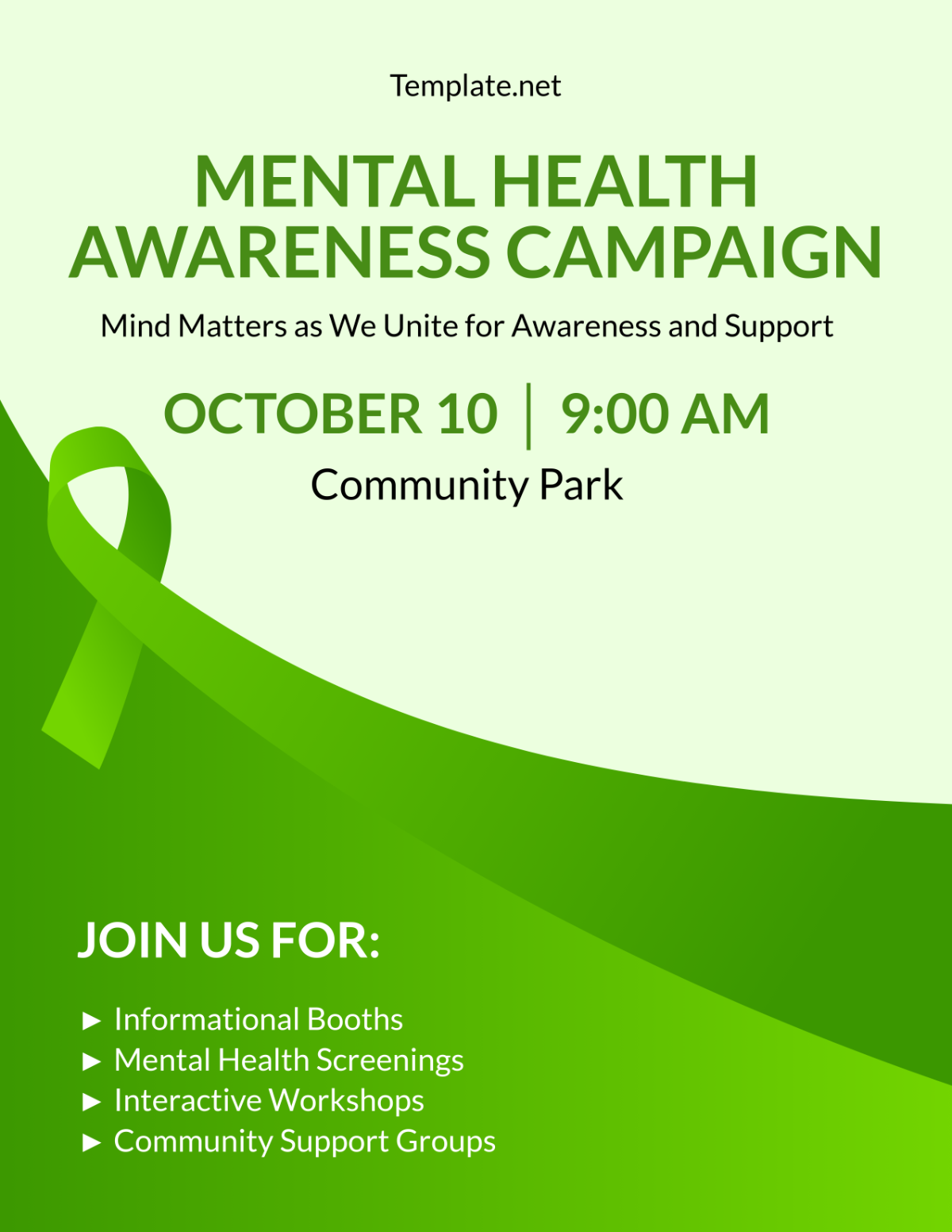 Free Mental Health Awareness Campaign Flyer Template