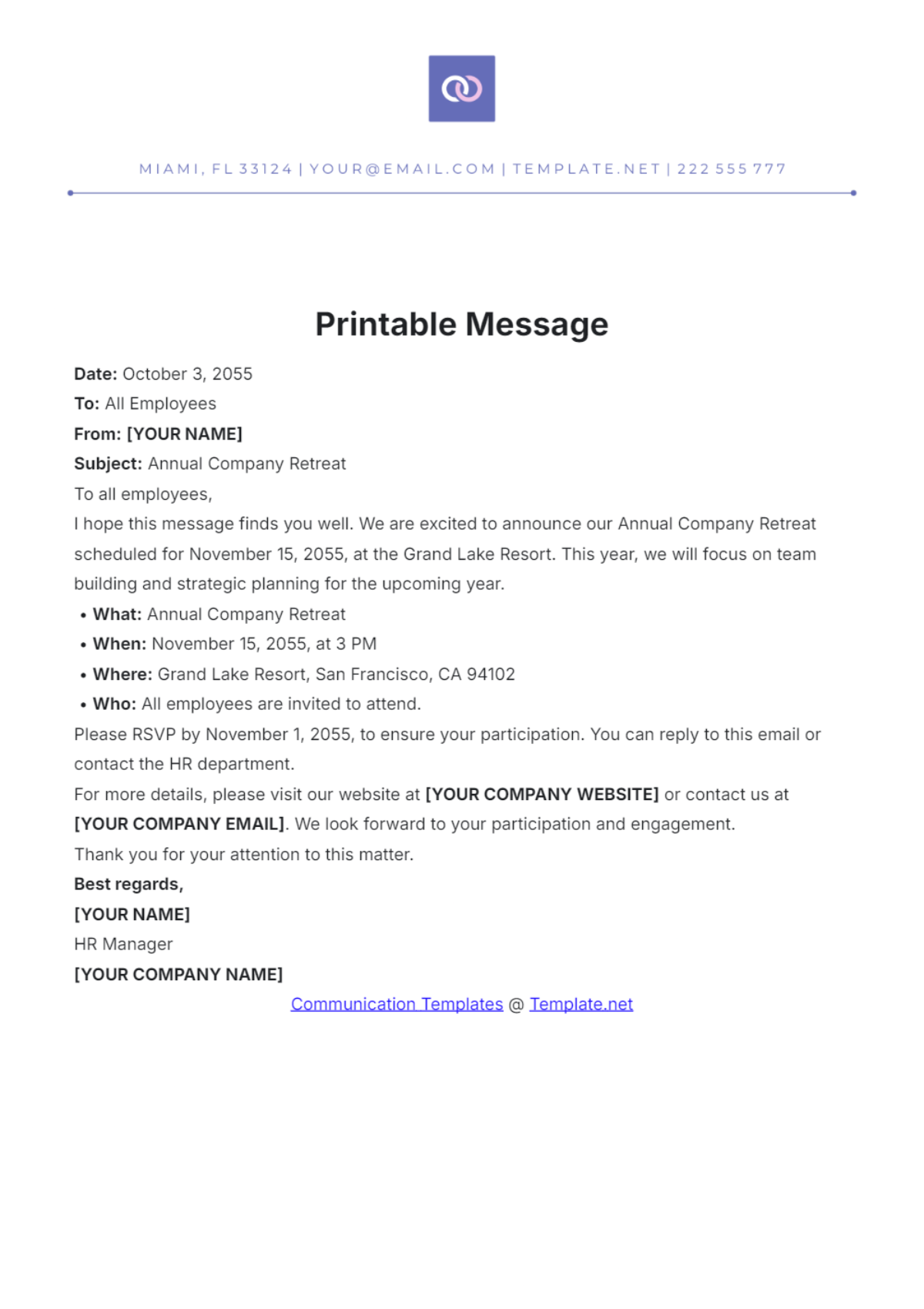 Free Printable Message Template To Edit Online Free Printable Message Template To Edit Online