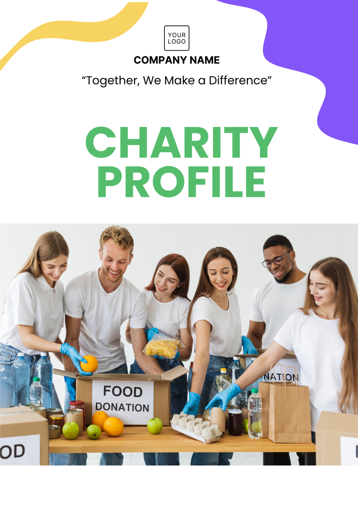 Charity Profile Template - Edit Online & Download