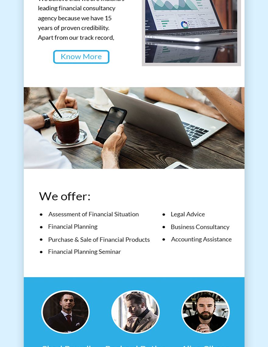 Finance Consultant Email Newsletter Template