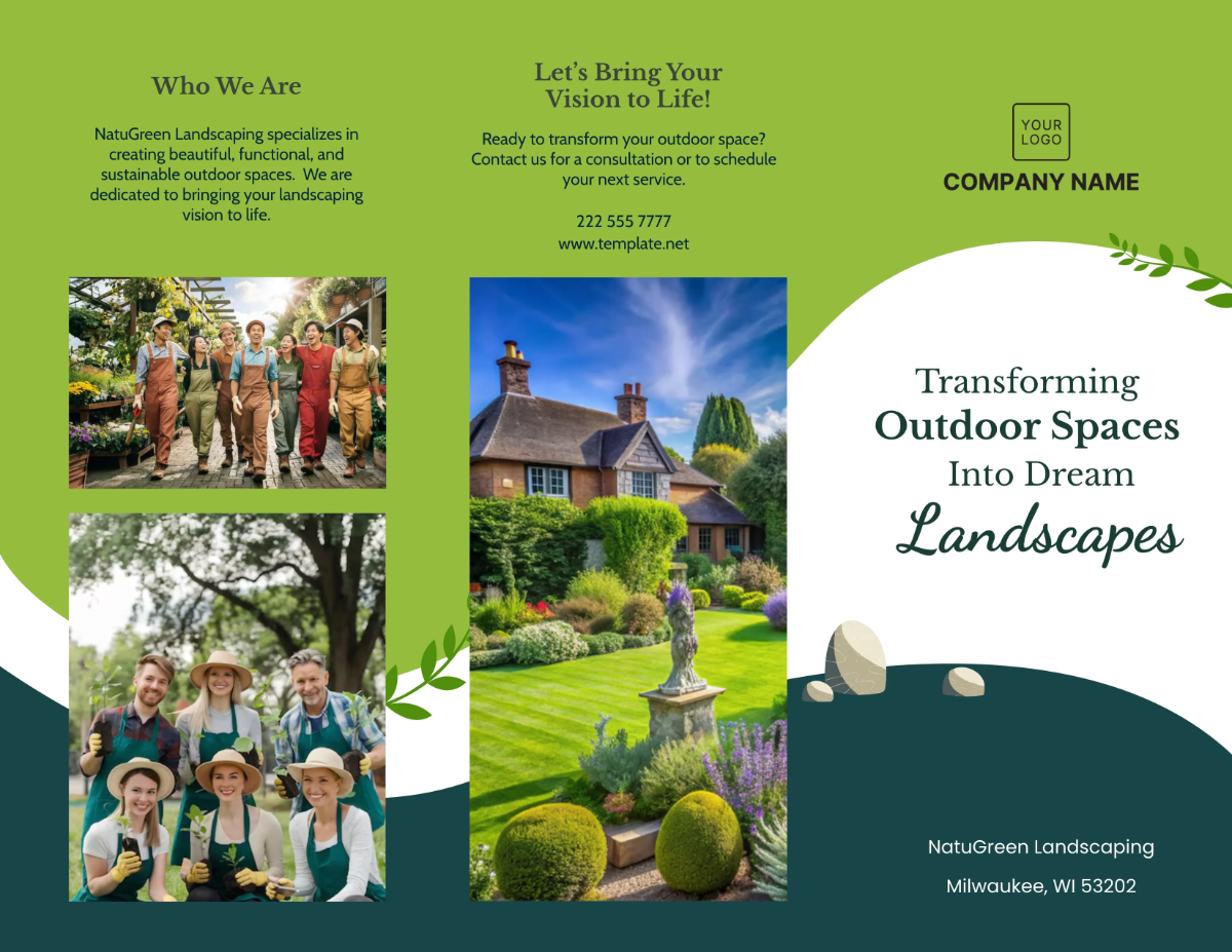 Free Landscape Brochure Templates Editable And Printable Free Landscape Brochure Templates Editable And Printable