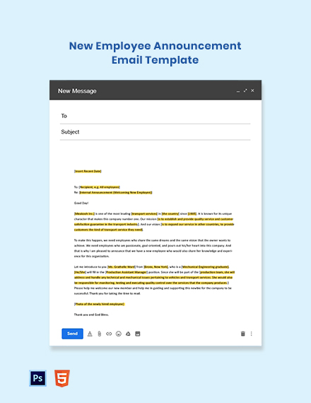 FREE HR Email Photoshop Template net