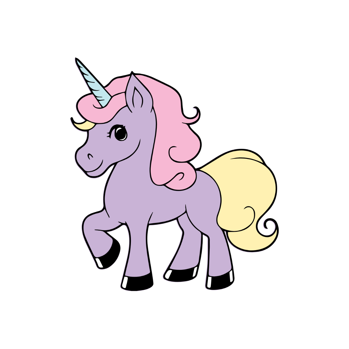 Simple Unicorn Clipart - Edit Online | Template.net