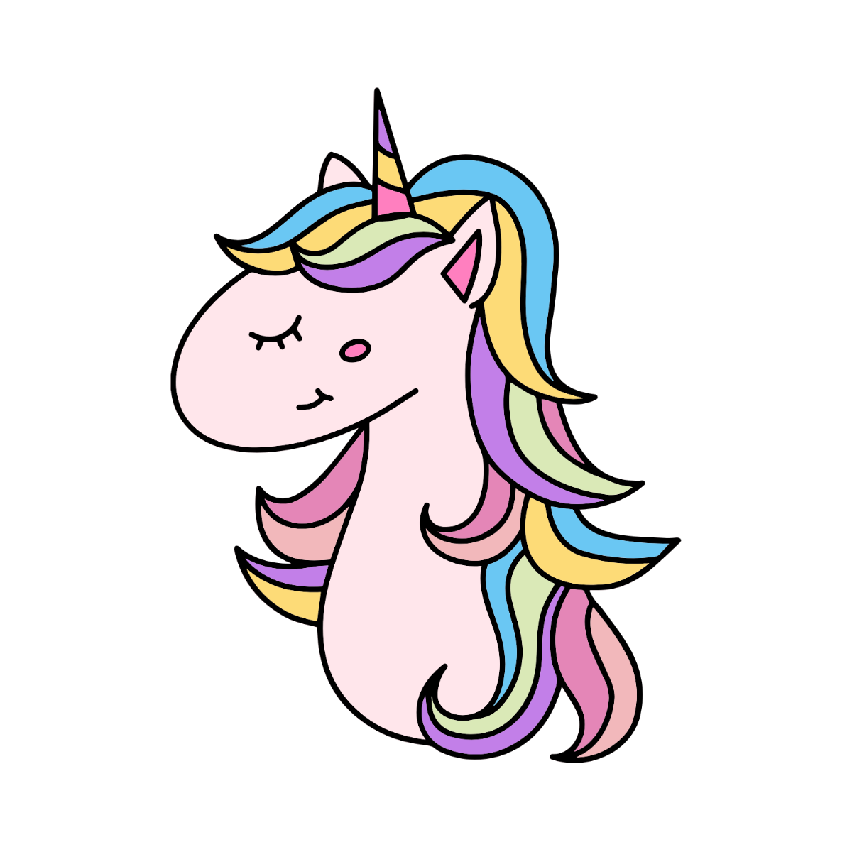 Unicorn Head Clipart - Edit Online | Template.net