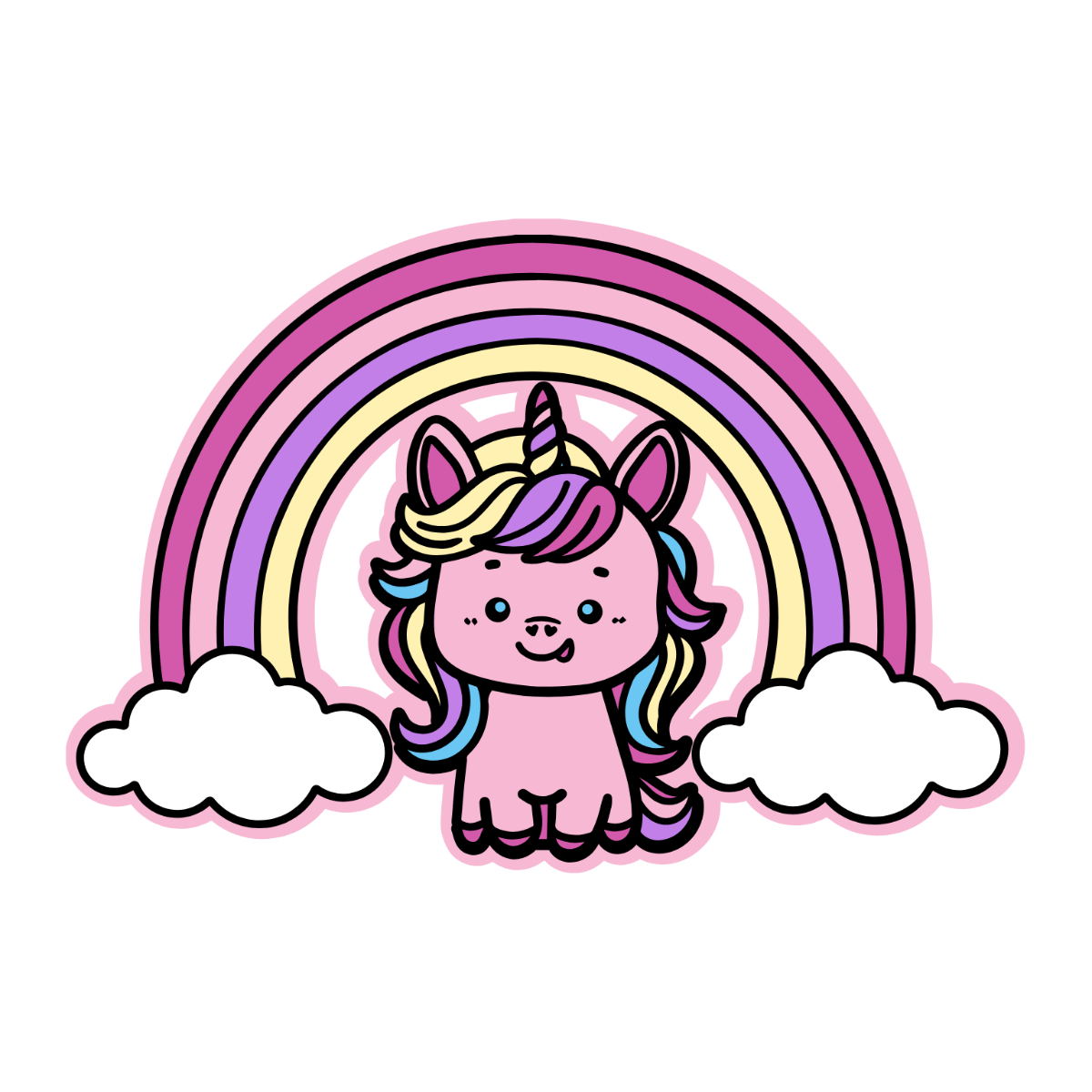 Cute Unicorn Clipart - Edit Online | Template.net