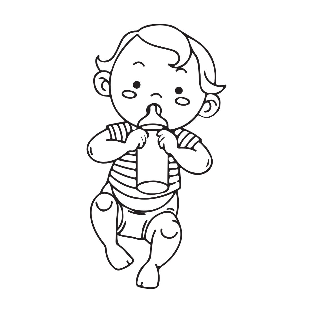 Baby Outline Clipart