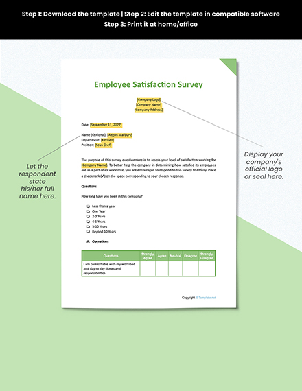 Employee Satisfaction Survey Download