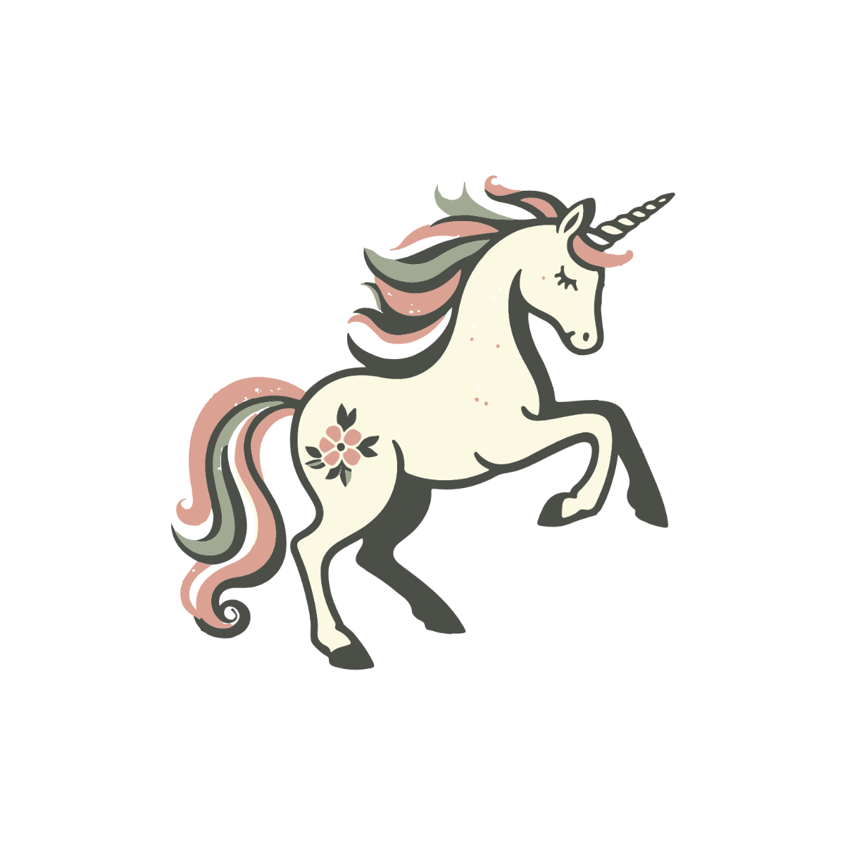 Vintage Unicorn Clipart