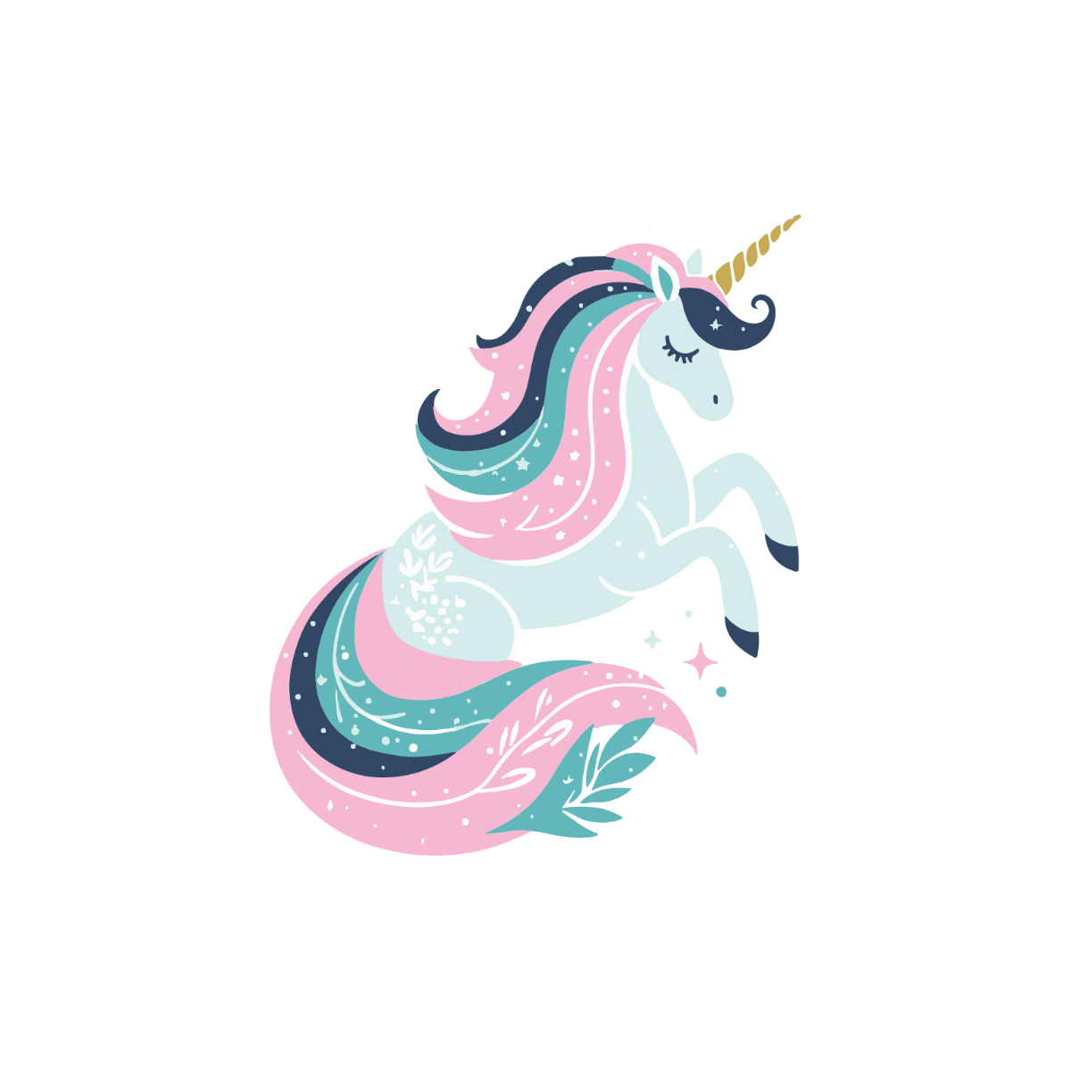 Glitter Unicorn Clipart