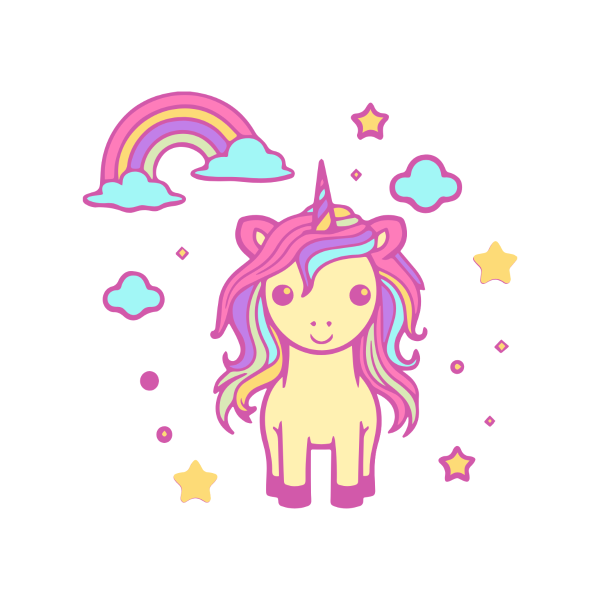 Editable Unicorn Clipart - Edit Online | Template.net