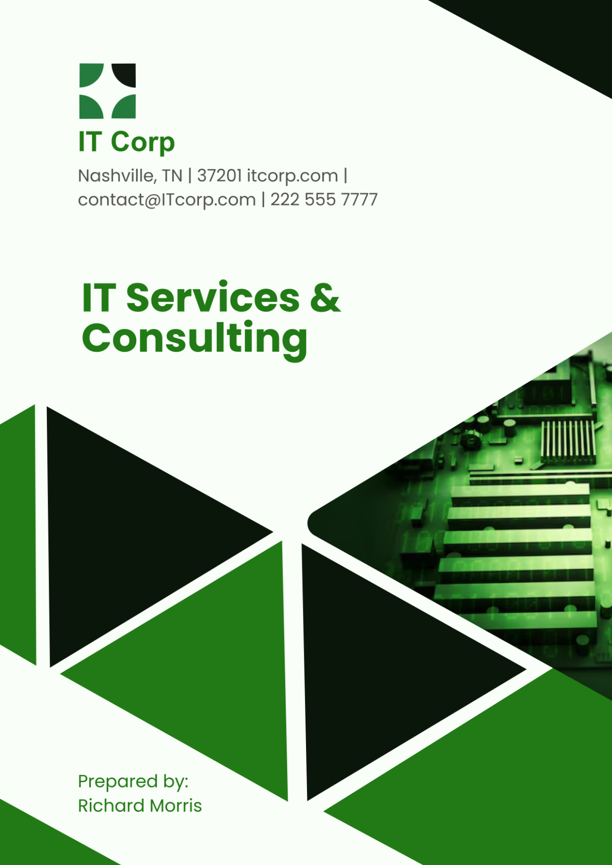 Free Aesthetic IT Services %26 Consulting Cover Page Template - Edit Online & Download