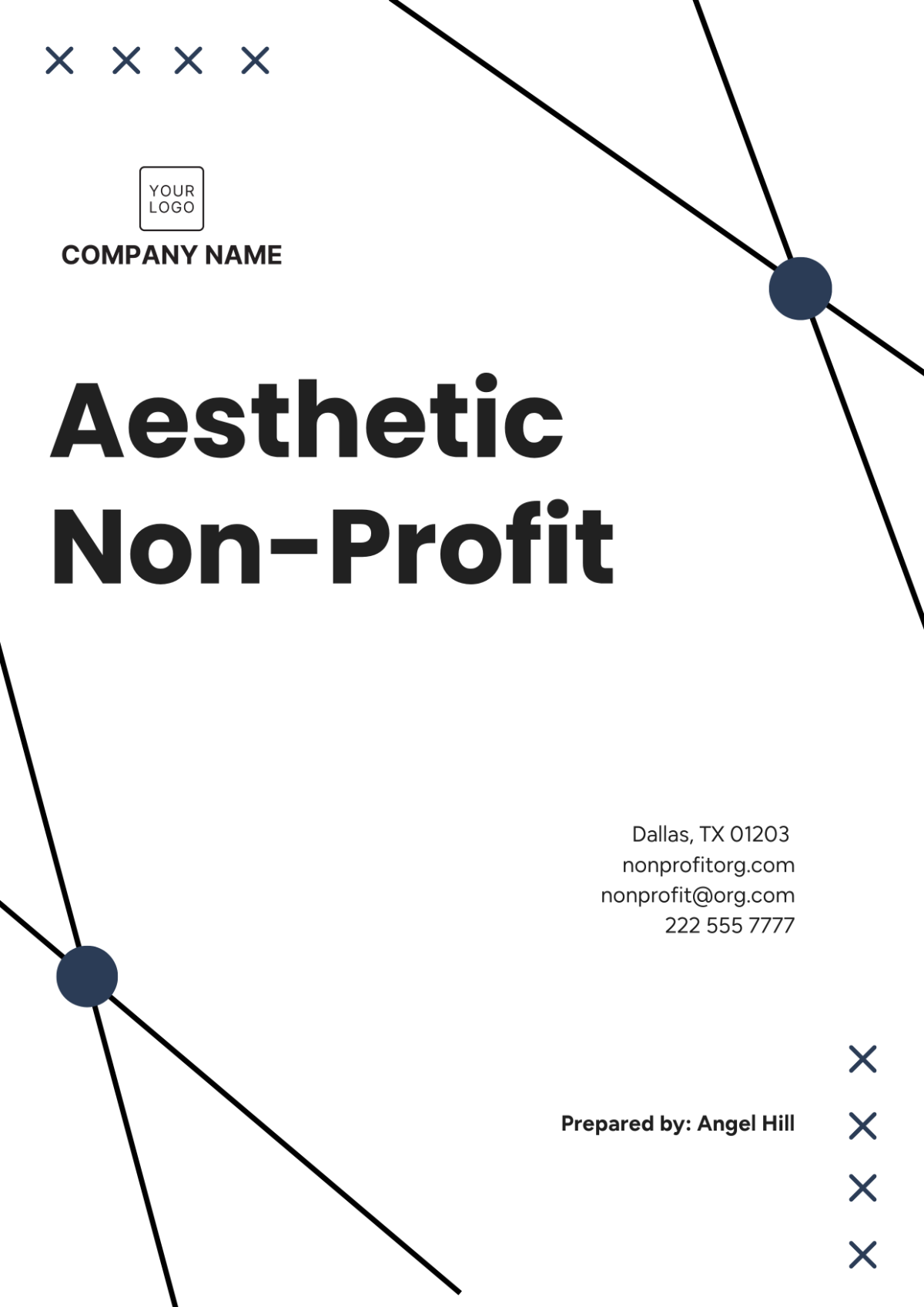 Aesthetic Non-Profit Cover Page Template