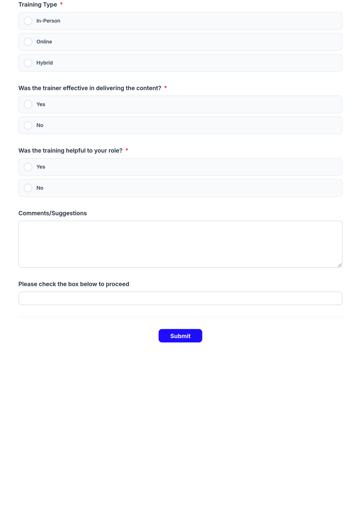 Free Employee Training Form Template & AI Employee Training Form Maker Free Employee Training Form Template & AI Employee Training Form Maker