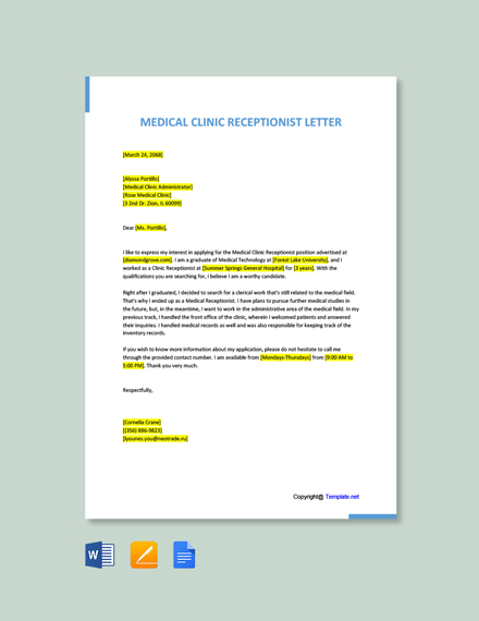 33+ FREE Receptionist Cover Letter Templates - Word (DOC ...